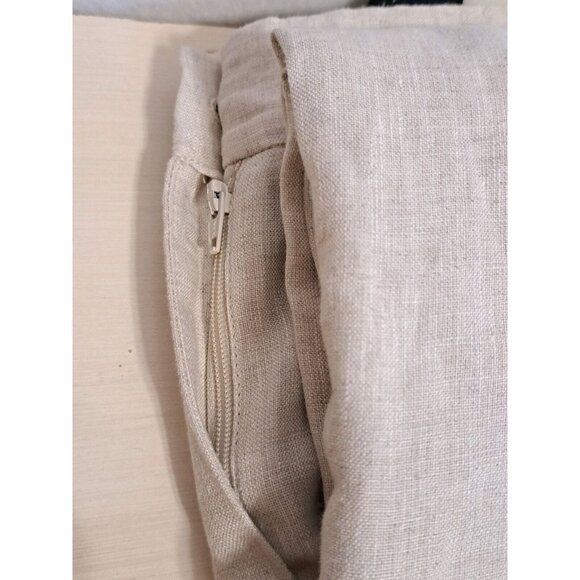 Talbots Linen Blend Cropped Pants Size 4P Beige Neutral Pull On Stretch - Picture 16 of 16